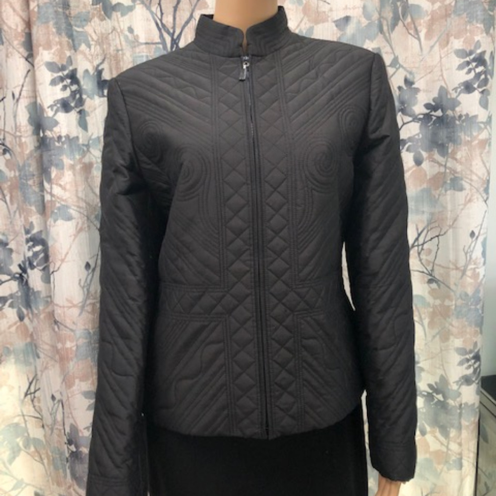 Linda Allard Ellen Tracy quilted silk jacket